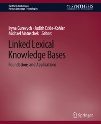 Cover image: Linked Lexical Knowledge Bases 9783031010347