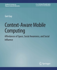 Omslagafbeelding: Context-Aware Mobile Computing 9783031010590