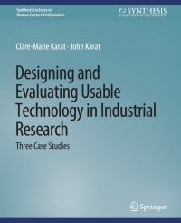 Cover image: Designing and Evaluating Usable Technology in Industrial Research 9783031010620