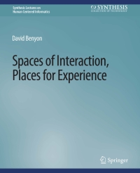 Cover image: Spaces of Interaction, Places for Experience 9783031010781