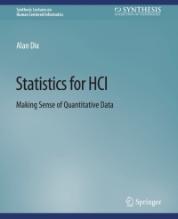 Cover image: Statistics for HCI 9783031011009