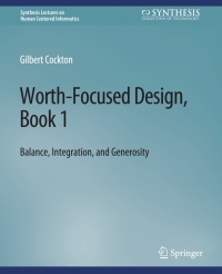 صورة الغلاف: Worth-Focused Design, Book 1 9783031002090