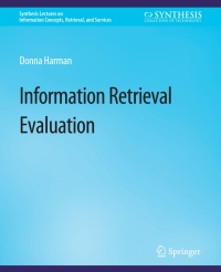 Cover image: Information Retrieval Evaluation 9783031011481