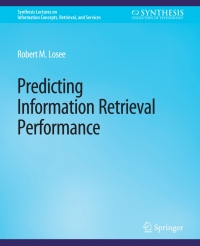 Cover image: Predicting Information Retrieval Performance 9783031011894