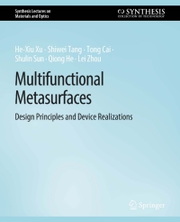 Cover image: Multifunctional Metasurfaces 9783031012624