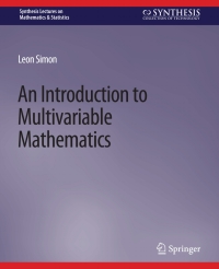 Cover image: An Introduction to Multivariable Mathematics 9783031012662