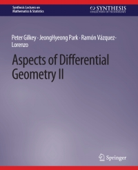 صورة الغلاف: Aspects of Differential Geometry II 9783031012808