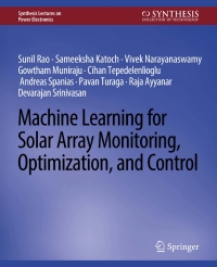 Cover image: Machine Learning for Solar Array Monitoring, Optimization, and Control 9783031013775
