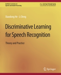 Imagen de portada: Discriminative Learning for Speech Recognition 9783031014291