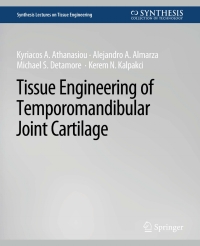 Cover image: Tissue Engineering of Temporomandibular Joint Cartilage 9783031014499