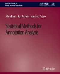 Cover image: Statistical Methods for Annotation Analysis 9783031037733