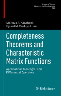Cover image: Completeness Theorems and Characteristic Matrix Functions 9783031045073