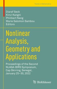Immagine di copertina: Nonlinear Analysis, Geometry and Applications 9783031046155