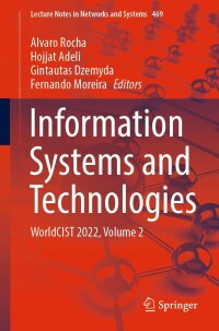 Imagen de portada: Information Systems and Technologies 9783031048180