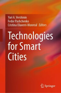 Cover image: Technologies for Smart Cities 9783031055157