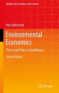 Cover image: Environmental Economics 2nd edition 9783031059285