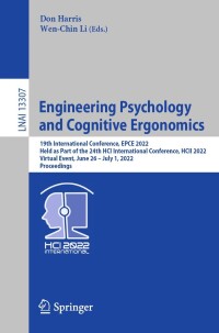 Imagen de portada: Engineering Psychology and Cognitive Ergonomics 9783031060854