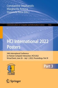 صورة الغلاف: HCI International 2022 Posters 9783031063909
