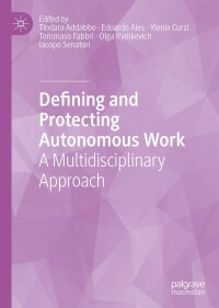 Cover image: Defining and Protecting Autonomous Work 9783031063961