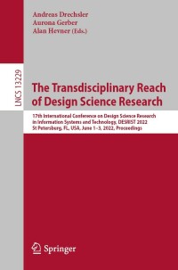 Cover image: The Transdisciplinary Reach of Design Science Research 9783031065156