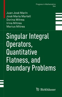 Imagen de portada: Singular Integral Operators, Quantitative Flatness, and Boundary Problems 9783031082337
