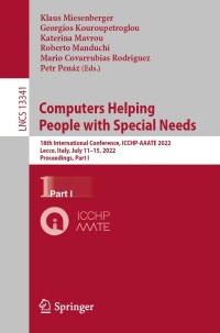 Imagen de portada: Computers Helping People with Special Needs 9783031086472