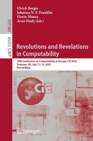Imagen de portada: Revolutions and Revelations in Computability 9783031087394