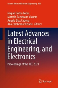 Cover image: Latest Advances in Electrical Engineering, and Electronics 9783031089411