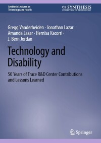 Cover image: Technology and Disability 9783031092138