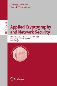 表紙画像: Applied Cryptography  and Network Security 9783031092336