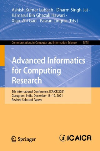 Cover image: Advanced Informatics for Computing Research 9783031094682