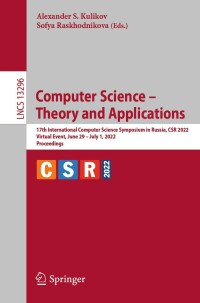 Cover image: Computer Science – Theory and Applications 9783031095733