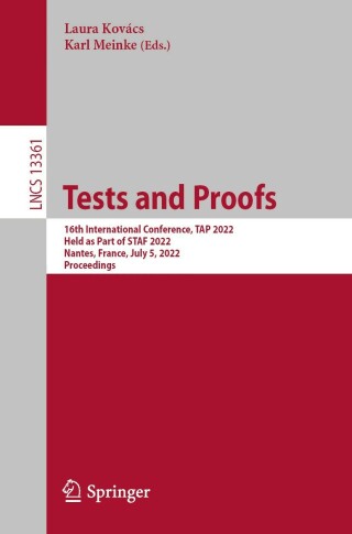 Imagen de portada: Tests and Proofs 9783031098260