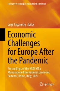 Cover image: Economic Challenges for Europe After the Pandemic 9783031103018