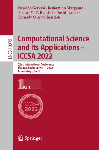 Imagen de portada: Computational Science and Its Applications – ICCSA 2022 9783031105210
