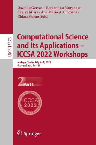 Imagen de portada: Computational Science and Its Applications – ICCSA 2022 Workshops 9783031105616