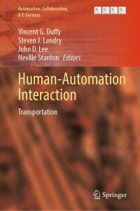 صورة الغلاف: Human-Automation Interaction 9783031107832