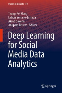 Cover image: Deep Learning for Social Media Data Analytics 9783031108686