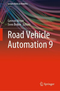 Imagen de portada: Road Vehicle Automation 9 9783031111112
