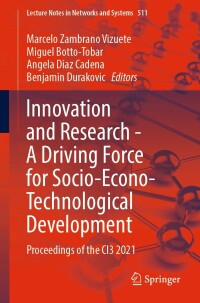 Immagine di copertina: Innovation and Research - A Driving Force for Socio-Econo-Technological Development 9783031114373