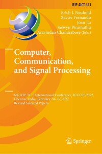 Imagen de portada: Computer, Communication, and Signal Processing 9783031116322