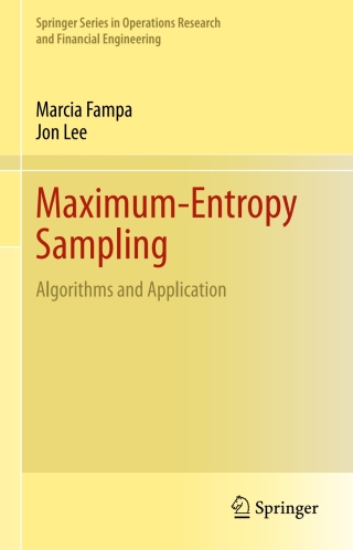 صورة الغلاف: Maximum-Entropy Sampling 9783031130779