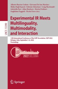 Imagen de portada: Experimental IR Meets Multilinguality, Multimodality, and Interaction 9783031136429