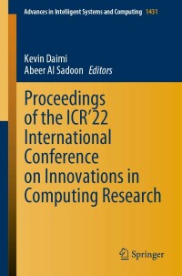 Imagen de portada: Proceedings of the ICR’22 International Conference on Innovations in Computing Research 9783031140532