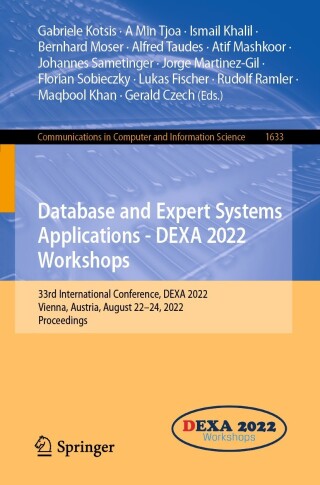 Cover image: Database and Expert Systems Applications - DEXA 2022 Workshops 9783031143427