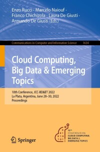 Omslagafbeelding: Cloud Computing, Big Data & Emerging Topics 9783031145988