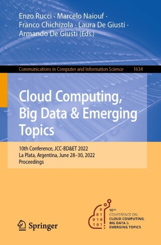 Cover image: Cloud Computing, Big Data & Emerging Topics 9783031145988