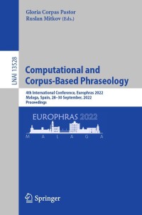 Imagen de portada: Computational and Corpus-Based Phraseology 9783031159244