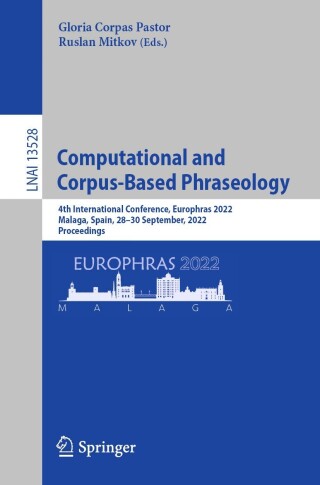 Titelbild: Computational and Corpus-Based Phraseology 9783031159244