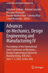 Cover image: Advances on Mechanics, Design Engineering and Manufacturing IV 9783031159275
